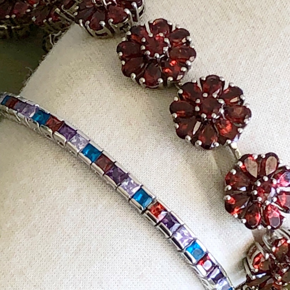 Artisan Sterling Multi Color CZ Tennis Bracelet